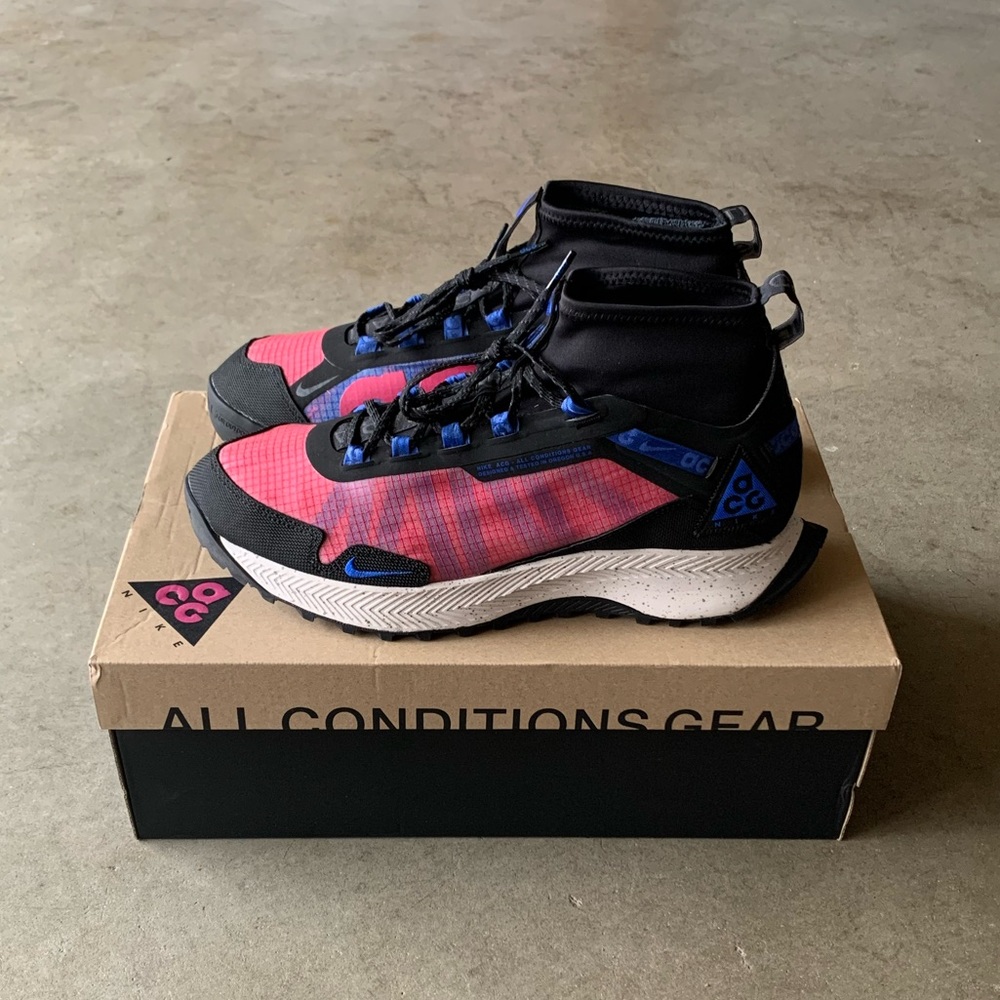 NWT Nike ACG Zoom Terra Zaherra Rush Pink Racer Hiking Mid Sneaker Boot 11 Mens